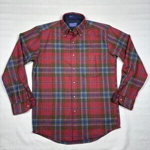 Pendleton Fireside Shirt Authentic Maclean Muted Tartan Pure Virgin Wool Mens SM